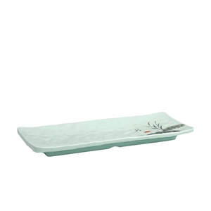 Japanese Style Sushi <strong>Plate</strong> Food Grade Melamine <strong>Rectangular</strong> Flat Tray for Restaurant and Party Frost Technique <strong>Plastic</strong> Dish - Product Image 2