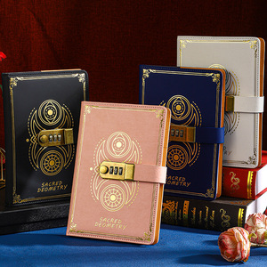 Diario con Lucchetto 2026 A5 in Pelle PU, Agenda con Serratura a Combinazione, Taccuino Vintage con Password Protetta, Articoli di Cancelleria - Product Image 4
