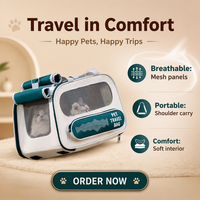 Sac de transport pour animaux de compagnie grande capacité, respirant, en Oxford, pliable, pour chat et chien, avec chariot amovible, capacité de charge 7,5 kg