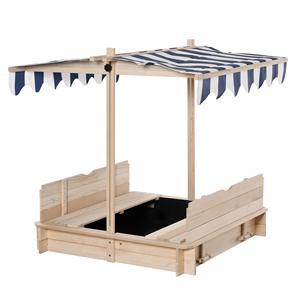 <span class=keywords><strong>Bac</strong></span> à <span class=keywords><strong>sable</strong></span> en <span class=keywords><strong>bois</strong></span> pour enfants avec couverture Station de jeu extérieure pour enfants avec banquettes pliables Auvent réglable - Product Image 1