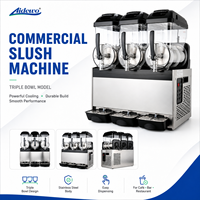 Machine à neige pilée semi-automatique en acier inoxydable Aidewo ADW15x3, capacité 45L, refroidissement par air économe en énergie, 1000W, qualité commerciale