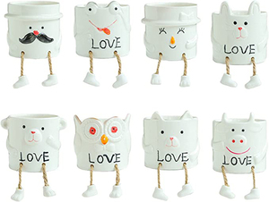 Maceta colgante de cerámica con drenaje para plantas de interior, contenedor para suculentas, Cactus, bonsái - Product Image 2