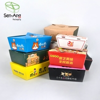 SenAng03 Kotak Togo Ayam Goreng, Kotak Set dan Kentang Goreng Multi Ukuran