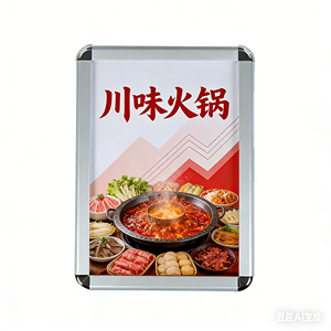 Cadre d'affichage mural en aluminium 32 mm à coins arrondis A0-A4, cadre à clipser <span class=keywords><strong>pour</strong></span> publicité – Ventes Flash - Product Image 1