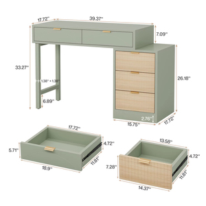 Mobilier moderne bureau d'<span class=keywords><strong>ordinateur</strong></span> en bois avec 5 tiroirs <span class=keywords><strong>petit</strong></span> bureau d'étude réversible avec support <span class=keywords><strong>pour</strong></span> <span class=keywords><strong>imprimante</strong></span> table d'<span class=keywords><strong>ordinateur</strong></span> - Product Image 2