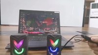Boîte à son pour PC, caisson de basses, haut-parleur de bureau, haut-parleur LED RGB, haut-parleur coloré pour jeux, haut-parleurs d'ordinateur