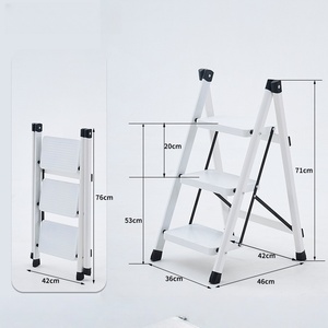 Échelle pliante de grenier de qualité supérieure, <span class=keywords><strong>support</strong></span> ODM/OEM, échelle compacte de style moderne, échelle à double usage - Product Image 6