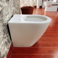 Ensemble WC monobloc en céramique à double chasse à gravité, réservoir dissimulé, installation P-Trap S-Trap, garantie 5 ans