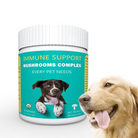 Mélange de champignons bio Poudre de suppléments à base de plantes Supplément pour animaux de compagnie Soutien immunitaire Complexe de champignons Chaque animal a besoin de 2 ans 200