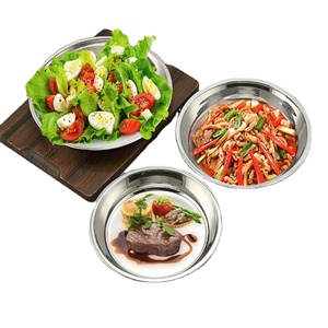 Assiette <span class=keywords><strong>plate</strong></span> en acier inoxydable poli, de style coréen moderne, compatible micro-ondes, pour la cuisson à la vapeur des fruits et des gâteaux - Product Image 4