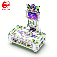 Table de hockey sur air à monnayeur certifiée CE, sans blocage de balle, écran HD 17 pouces, cadre métallique durable, mode multi-pucks 2 joueurs