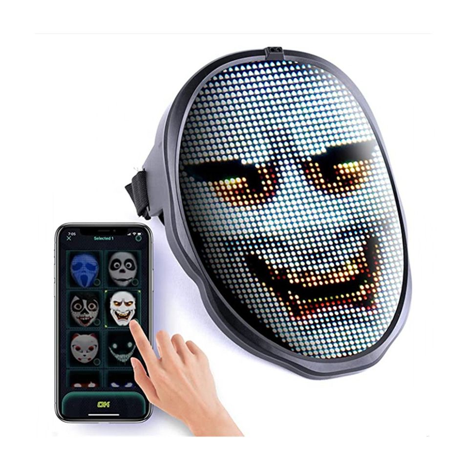 Controlled Led Mask Coolrabbie LED Facemask - Party with APP Controlled Lights