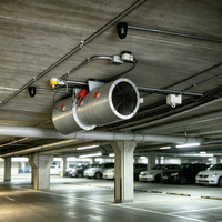 Ventilateur à jet électrique personnalisé, ventilateur axial à pales en aluminium pour aérisation de parking/entrepôt/atelier/usine, support ODM