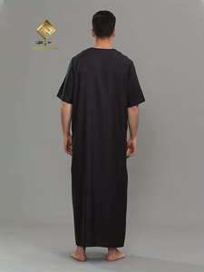 HARAMAIN Nueva Túnica Musulmana Marroquí de Moda. Túnica árabe para hombre, blanca, con diseño de cuatro botones, algodón de alta calidad y suave. - Product Image 4