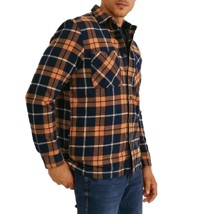 Hot bán phổ biến chất lượng tốt nhất giá rẻ biểu tượng tùy chỉnh người đàn ông flannel Áo sơ mi dài tay áo