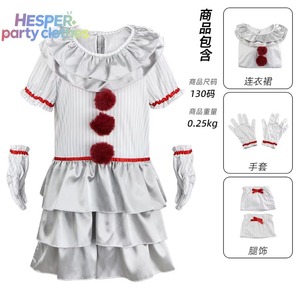 Disfraz de Payaso Aterrador para Niños, Disfraz de Halloween para Niñas con Diseño de Pennywise, Anime, HESPER - Product Image 3