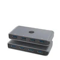 Produk Baru USB3.0 KVM Switches Selector 4 Komputer Berbagi 4 Perangkat USB untuk Keyboard Mouse Printer U-disk KVM Kotak Konsol