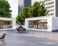 Mini-maison capsule mobile moderne de luxe en alliage d'aluminium respirant pour bureau extérieur ou studio