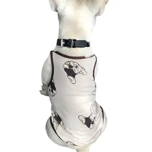 Yaz Pet T-shirt kedi giysileri fransız Bulldog Chihuahua maç sahibi ve köpek giysileri ebeveyn-çocuk köpek evcil hayvan giyim