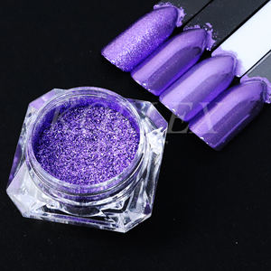 Poudre miroir chromée pour nail art grande taille, pigment de vernis à ongles gel rose gold sirène - Product Image 4