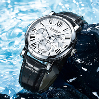 Montre mécanique de luxe pour homme |   Tourbillon Lumineux |   Résistant à l'eau |   Style professionnel |   Cadran à pièces de monnaie |   Charme en alliage d'acier inoxydable