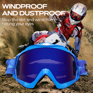 Vente en gros de lunettes de motocross HB-156 MX avec monture en polyuréthane et verres miroir en polycarbonate, professionnelles pour casque de cyclisme - Product Image 5