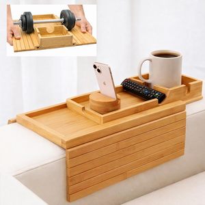 Pullable Sofa <strong>Arm</strong> Table, Sofa Armrest Cup Holder Armrest with Detachable 360&deg; Rotating Phone Stand - Product Image 1