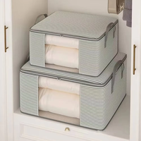Boîte de rangement pliable pour dortoir, pour vêtements, couettes, couvertures, literie et organisateur de vêtements avec poignées, sacs de rangement pour couettes pour armoire et placard