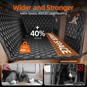 Extensor de Asiento Trasero, Funda Protectora para Asiento de Coche para Perros con Base Rígida, Hamaca para Perros con Ventana de Malla, Resistente a Arañazos y Antideslizante - Product Image 3