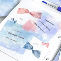 100 feuilles de papier à lettres style aquarelle, notes adhésives au design dégradé, esthétique hautement esthétique, style inspiré d'Instagram, post-its non adhésifs