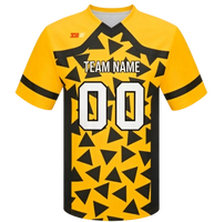 Maillot de football professionnel à manches courtes, impression numérique drapeau, en maille jacquard technique