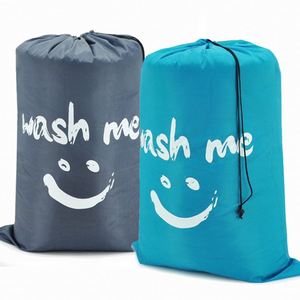 Sacs à linge en nylon personnalisables avec logo, extra grands, pour vêtements sales, lavables en machine - Product Image 1