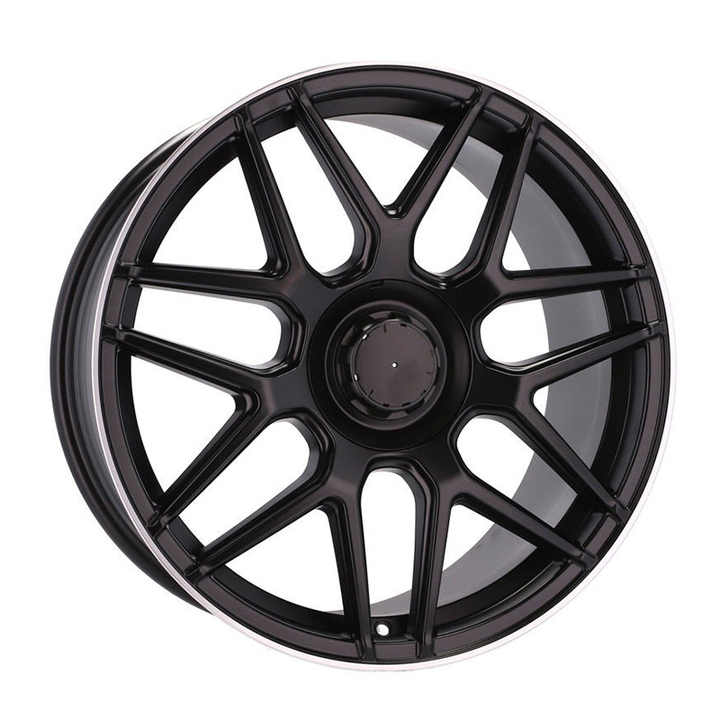 Car Alloy Wheels 19 20 Inch 5x112 5 Holes Matte Black With Machine Face ...