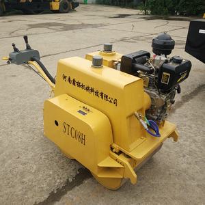 Piccolo Rullo Compattatore a Doppio Tamburo Vibrante a Benzina o Diesel, Compattatore Manuale da 2 Tonnellate - Product Image 6