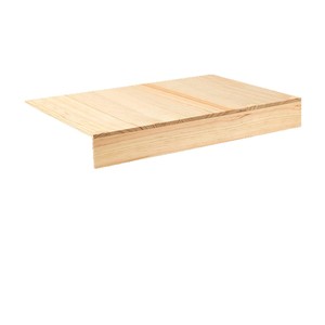 Wooden <b>Wall</b> <b>Mounted</b> <b>Shelf</b> Single Section Natural Wood Color Durable Home Storage Divider - Product Image 5