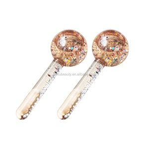 Runde klare Glas Magic Ball kalt Glitter Eis kugeln Gesichts walze für Gesichts kühl <span class=keywords><strong>massage</strong></span> - Product Image 3