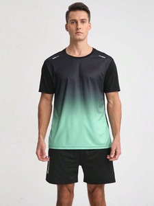 Camisetas y pantalones cortos de secado rápido, conjuntos deportivos de dos piezas, fábrica de origen, personalización disponible. F10 - Product Image 3