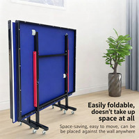 Table de tennis de table pliable d'intérieur, mobile avec roulettes, équipement sportif professionnel peu encombrant