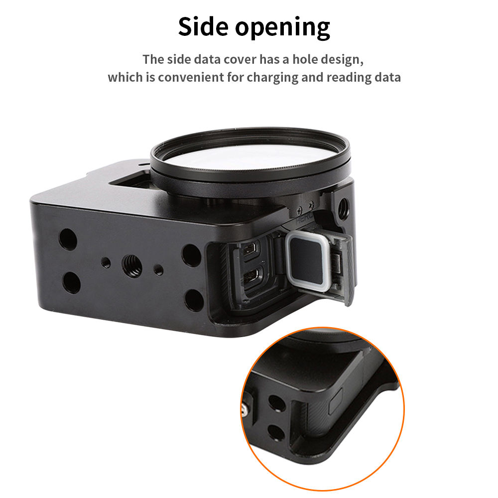 HONGDAK Aluminum Alloy Housing Frame Protective Case for GoPros 5 6 7 with UV Lens Cover Action Camera Accessory