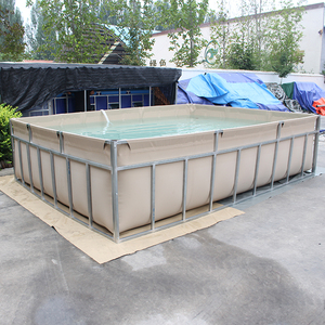 <span class=keywords><strong>Prix</strong></span> de gros Piscine à poissons en toile à cadre de tuyau galvanisé robuste <span class=keywords><strong>pour</strong></span> réservoir d'eau de pisciculture en plein air - Product Image 2