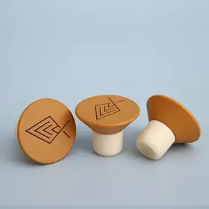 customized color wooden bar top with synthetic cork stopper for whisky rum vodka gin brandy bottle texas wine stoppers