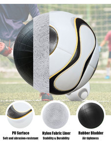 Pallone da Calcio in PU Termosaldato Dorato, Taglia 5/4, per Allenamento Adulti, Personalizzabile con Logo, Vendita all'Ingrosso dalla Fabbrica ZUOMAN - Product Image 4