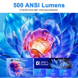 โปรเจคเตอร์ 8K ระบบ Android 14 รุ่นใหม่ล่าสุด โฟกัสอัตโนมัติ ปิดผนึกอย่างสมบูรณ์ ไร้สายอัจฉริยะ WiFi BT จอ LCD 3 มิติ ความละเอียด FHD 1080P สำหรับโฮมเธียเตอร์ หน่วยความจำ 2+32G - Product Image 2
