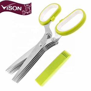 Kéo Cắt Thảo Mộc 5 Lưỡi Bằng Thép Không Gỉ Đa Năng, Kéo Cắt Thái Rau, Thảo Mộc - Product Image 2