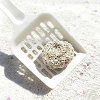 Litière pour chat en bentonite écologique, gris, à absorption rapide, avec charbon actif pour un contrôle supérieur des odeurs, jetable dans les toilettes