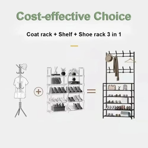 Estante Multicapa para Zapatos y Sombreros, Organizador de Zapatos Multifuncional para el Hogar, Gabinete de Pie para Zapatillas y Abrigos para Dormitorio - Product Image 5