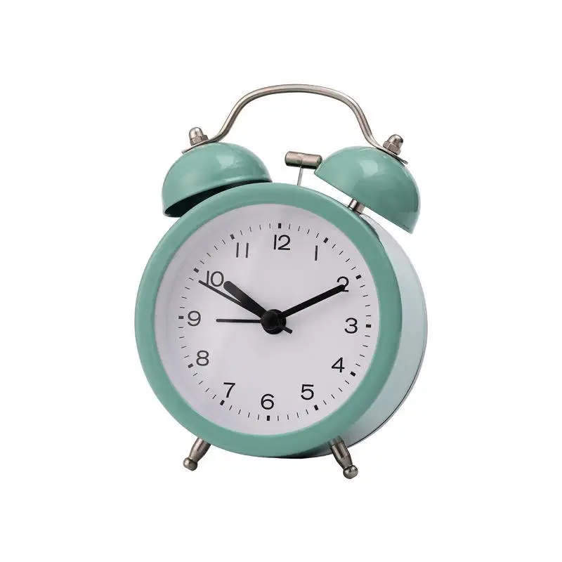 YIZHI 3 pouces moderne Vintage enfants horloges rétro métal double cloche petit réveil pour enfants chambre décor à la maison cadeau d'anniversaire