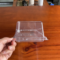 Boîtes d'emballage en plastique rectangulaires transparentes jetables en gros pour la pâtisserie, les gâteaux, le pain, les pâtisseries, les desserts