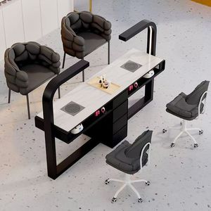 <span class=keywords><strong>Table</strong></span> de manucure pour <span class=keywords><strong>salon</strong></span> de beauté avec lampe LED, collecteur de poussière, tiroir, armoire, poste de travail pour ongles, vente en gros, fourniture OEM - Product Image 1