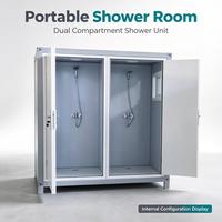 Unité Sanitaire Publique Temporaire à Montage Rapide avec Panneaux Sandwich pour Toilettes et Douche Extérieures – Installation Facile et Portable